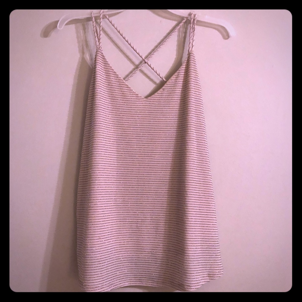 Strappy Striped Sparkling Top